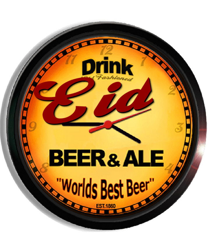 Personalized eid beer clock
