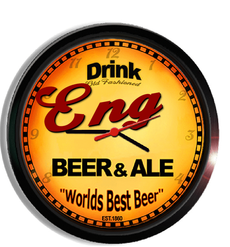 Personalized eng beer clock