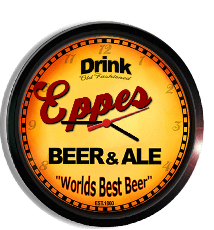 Personalized eppes beer clock