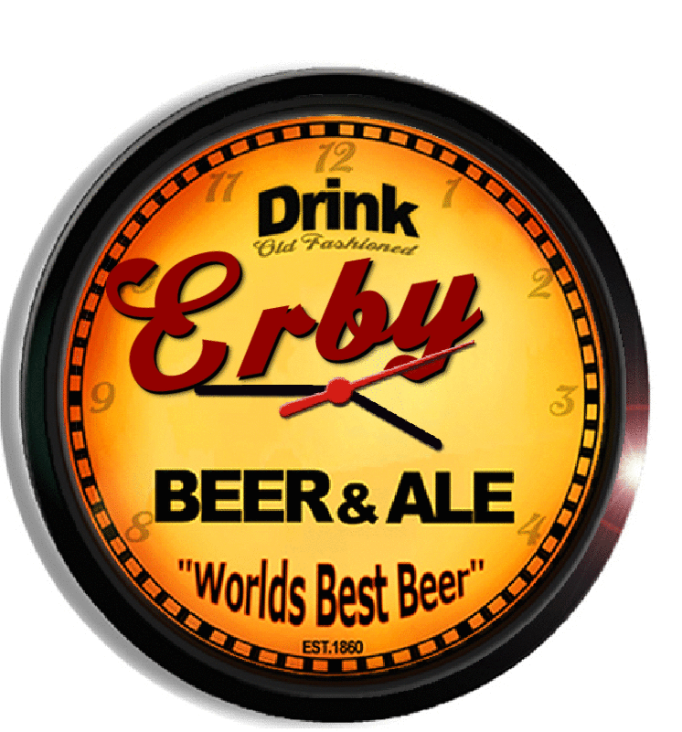 Personalized erby beer clock