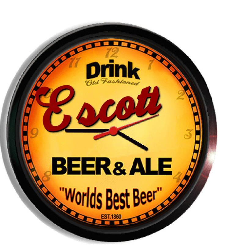 Personalized escott beer clock