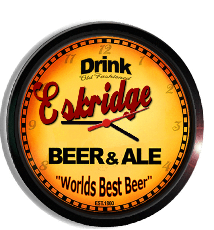 Personalized eskridge beer clock