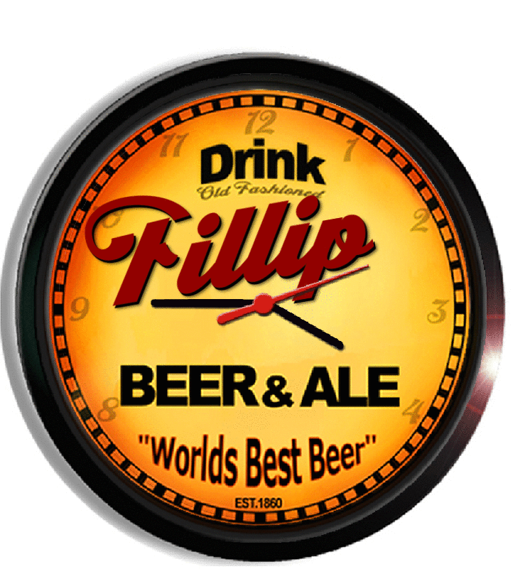 Personalized fillip beer clock
