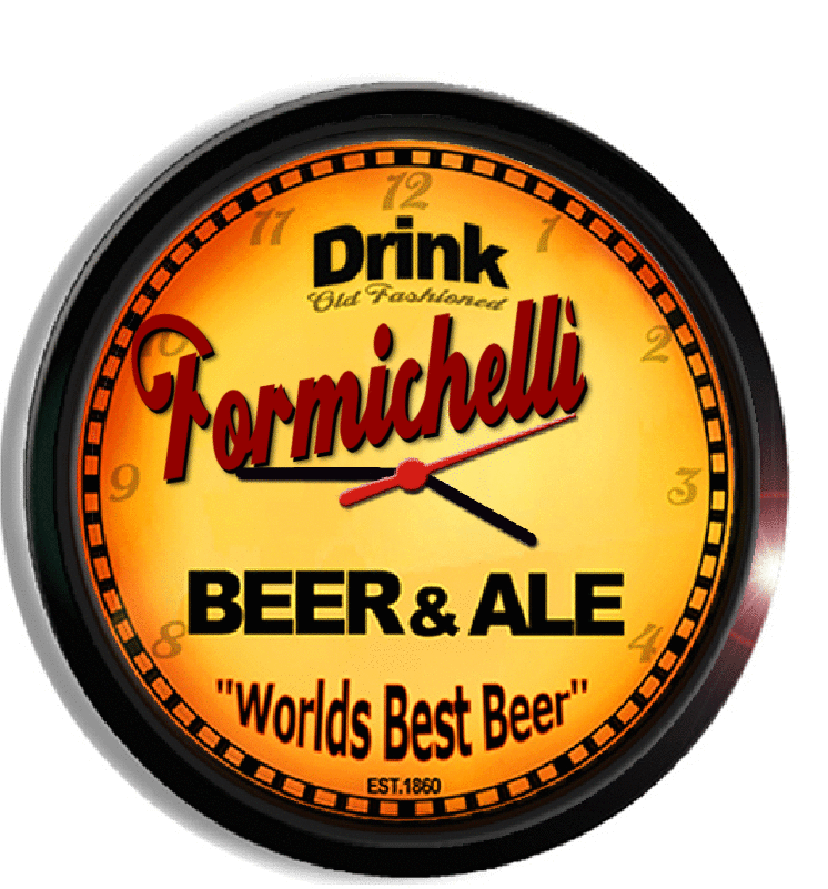 Personalized formichelli beer clock