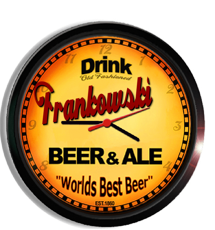 Personalized frankowski beer clock