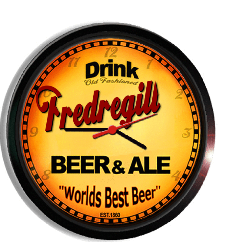 Personalized fredregill beer clock