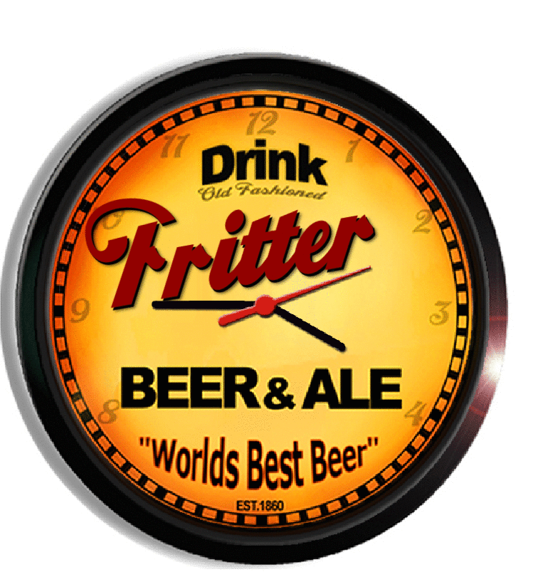 Personalized fritter beer clock