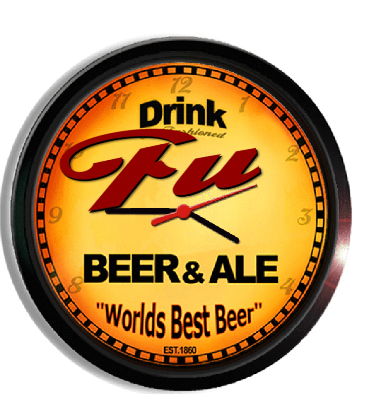 Personalized fu beer clock