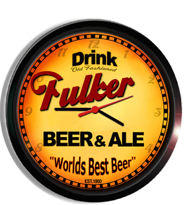 Personalized fulker beer clock
