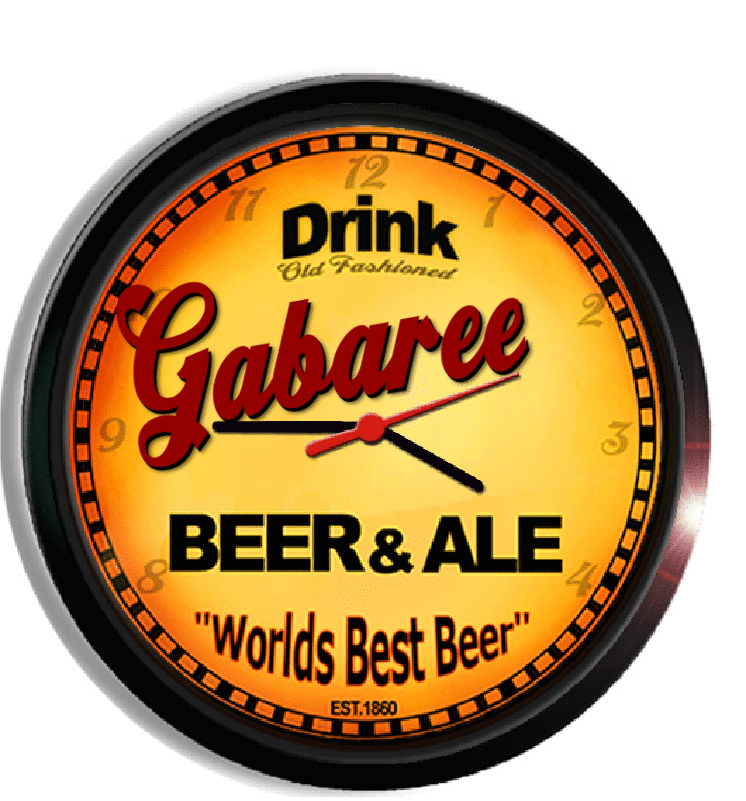 Personalized gabaree beer clock