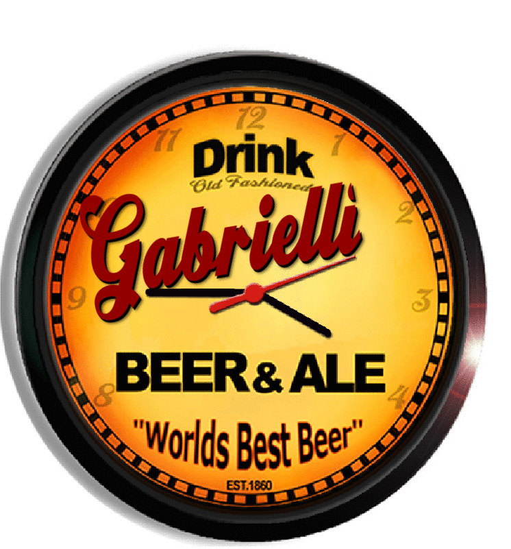 Personalized gabrielli beer clock