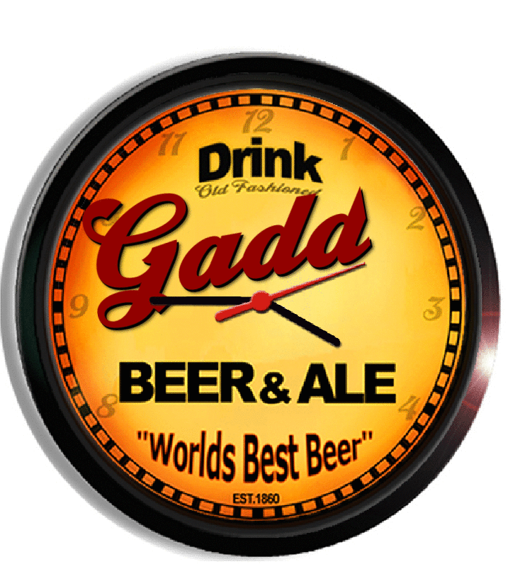 Personalized gadd beer clock