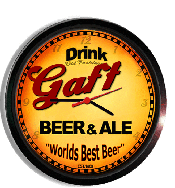 Personalized gaff beer clock