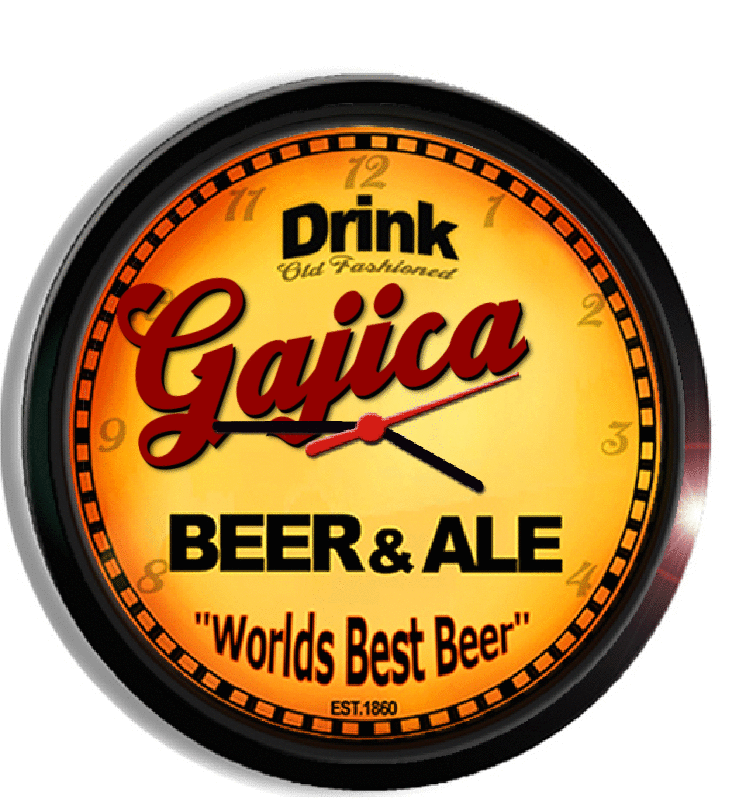 Personalized gajica beer clock
