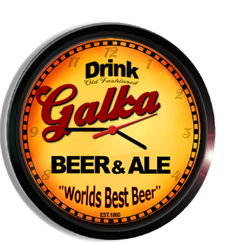 Personalized galka beer clock
