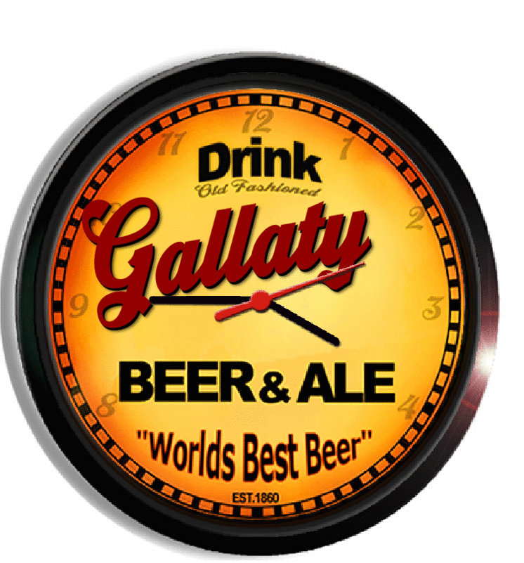 Personalized gallaty beer clock