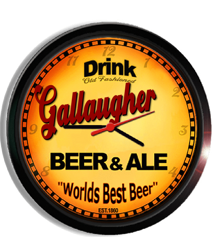 Personalized gallaugher beer clock