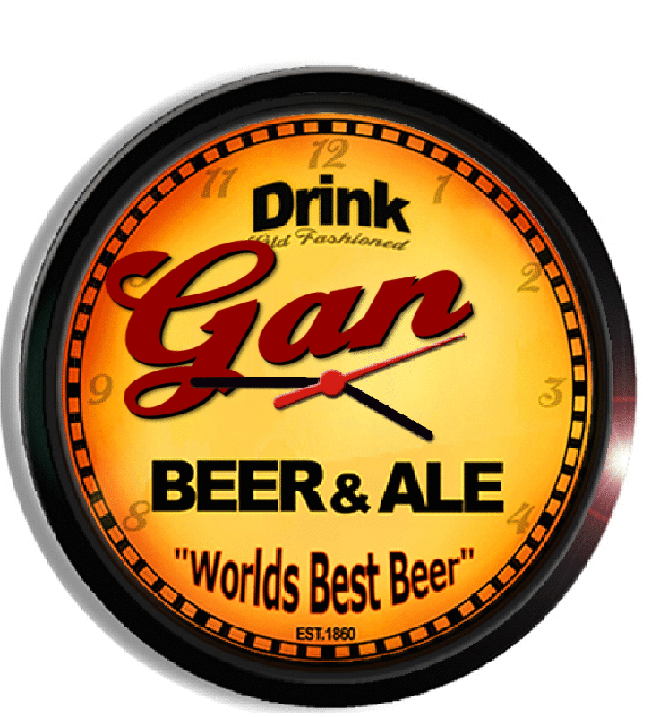 Personalized gan beer clock