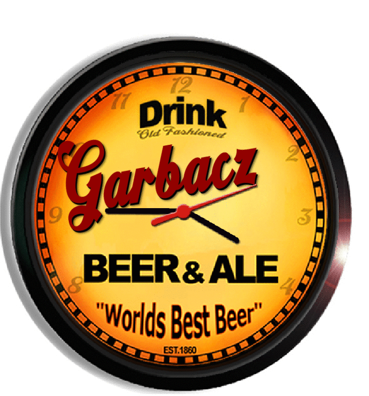 Personalized garbacz beer clock