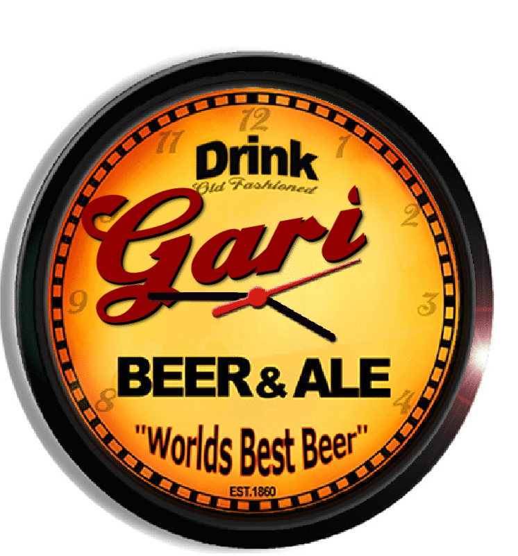 Personalized gari beer clock
