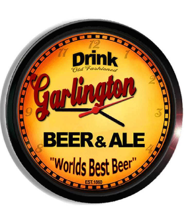 Personalized garlington beer clock