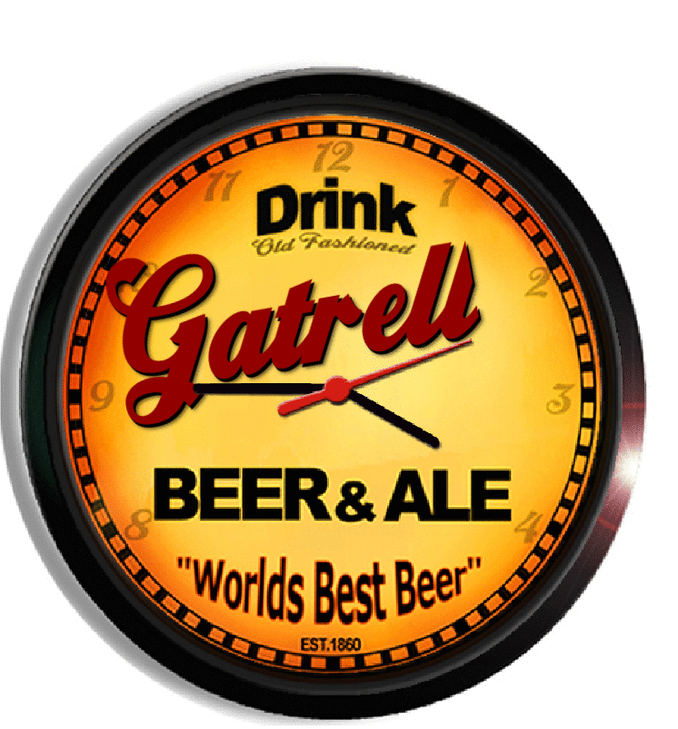 Personalized gatrell beer clock
