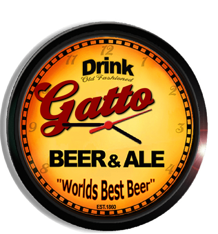 Personalized gatto beer clock