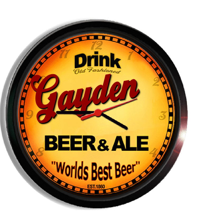 Personalized gayden beer clock