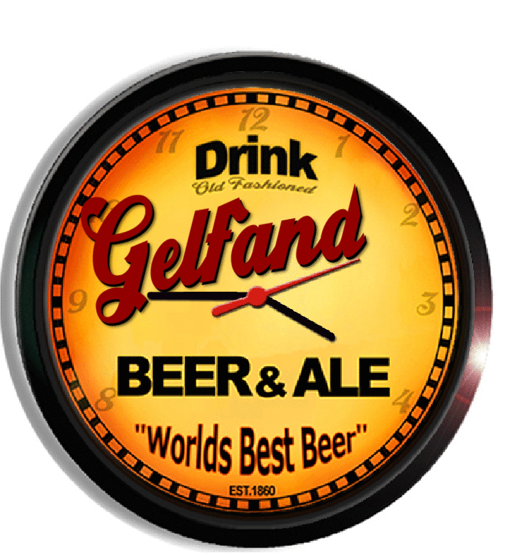 Personalized gelfand beer clock