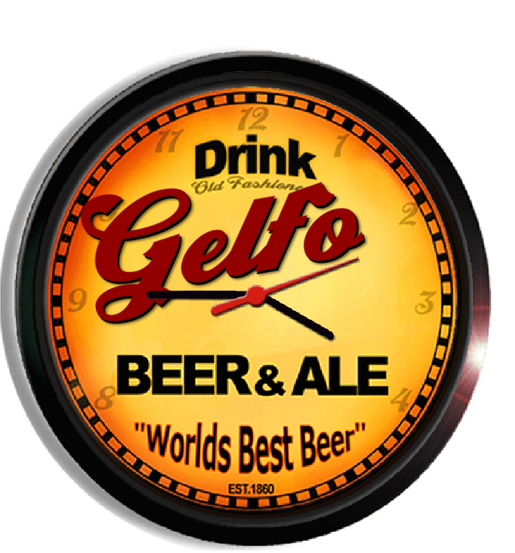 Personalized gelfo beer clock