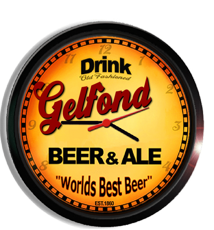 Personalized gelfond beer clock