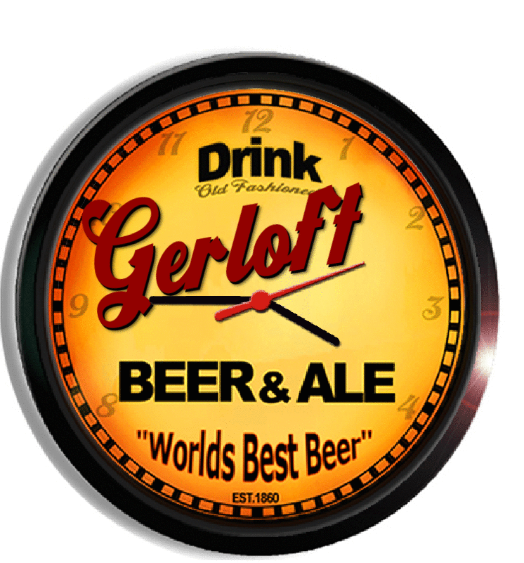 Personalized gerloff beer clock