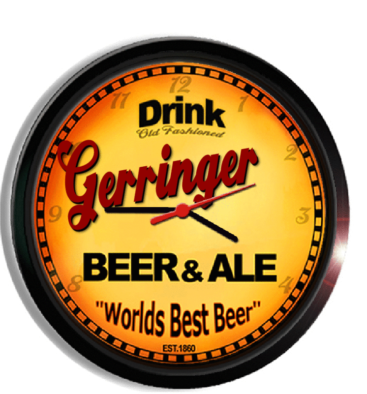 Personalized gerringer beer clock