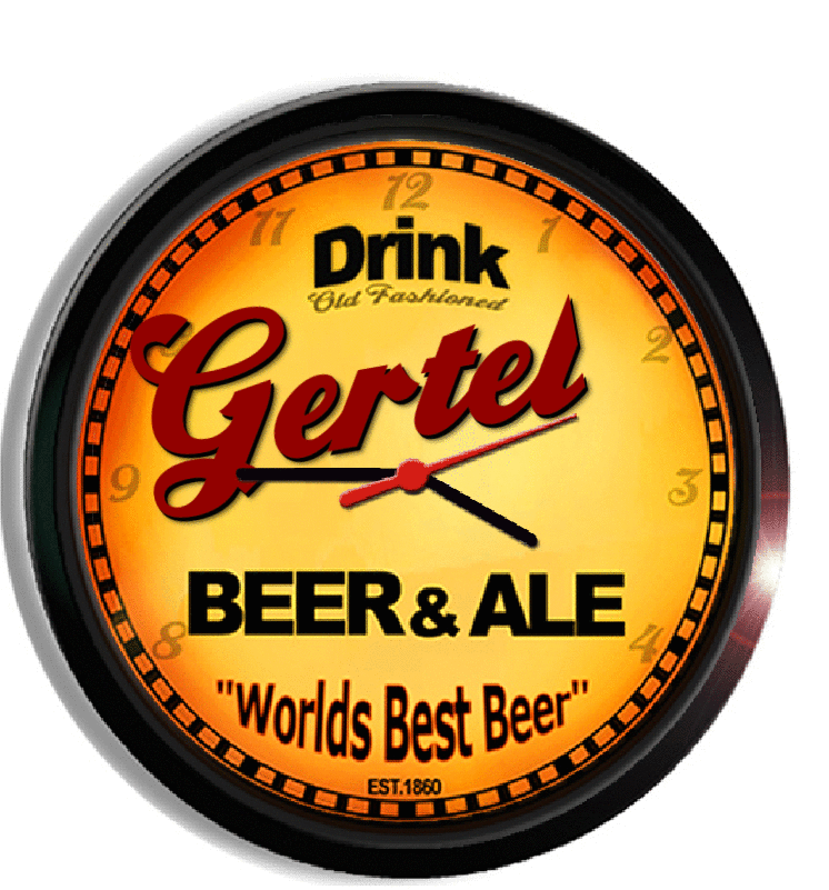 Personalized gertel beer clock