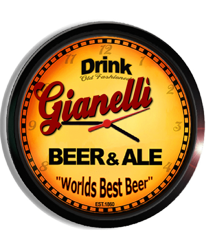 Personalized gianelli beer clock
