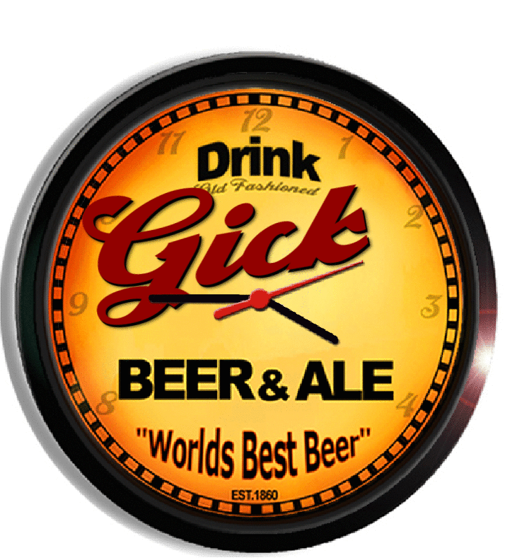 Personalized gick beer clock