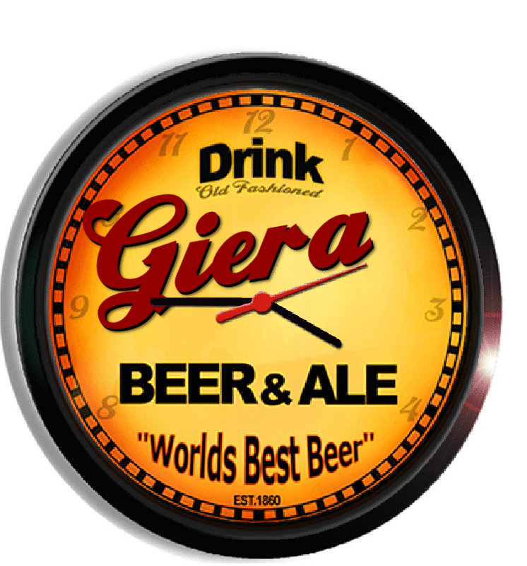 Personalized giera beer clock