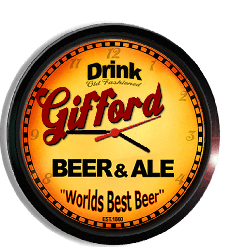 Personalized gifford beer clock
