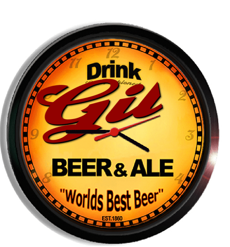 Personalized gil beer clock