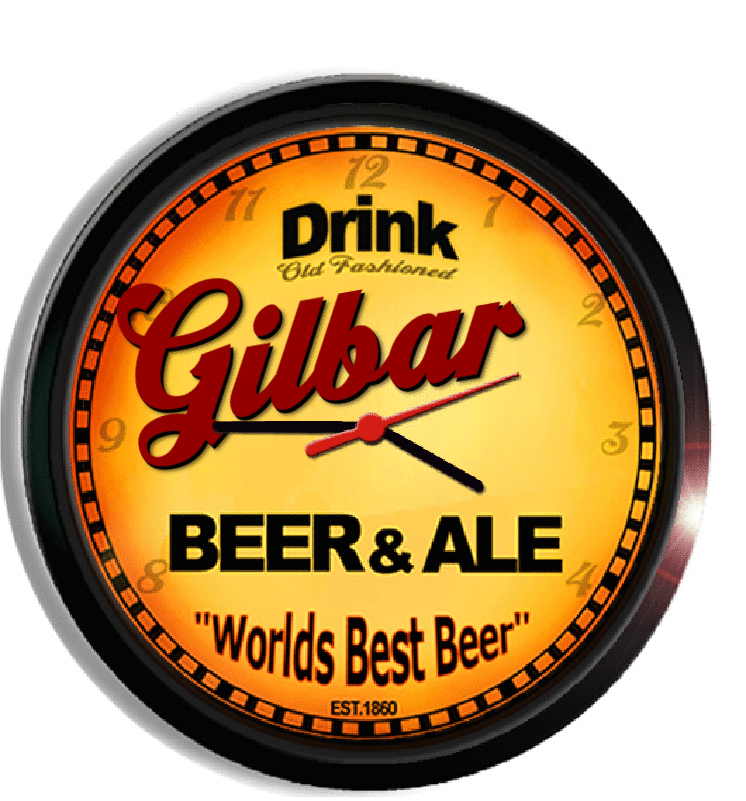 Personalized gilbar beer clock