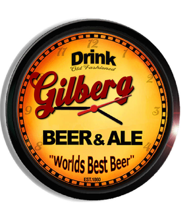 Personalized gilberg beer clock