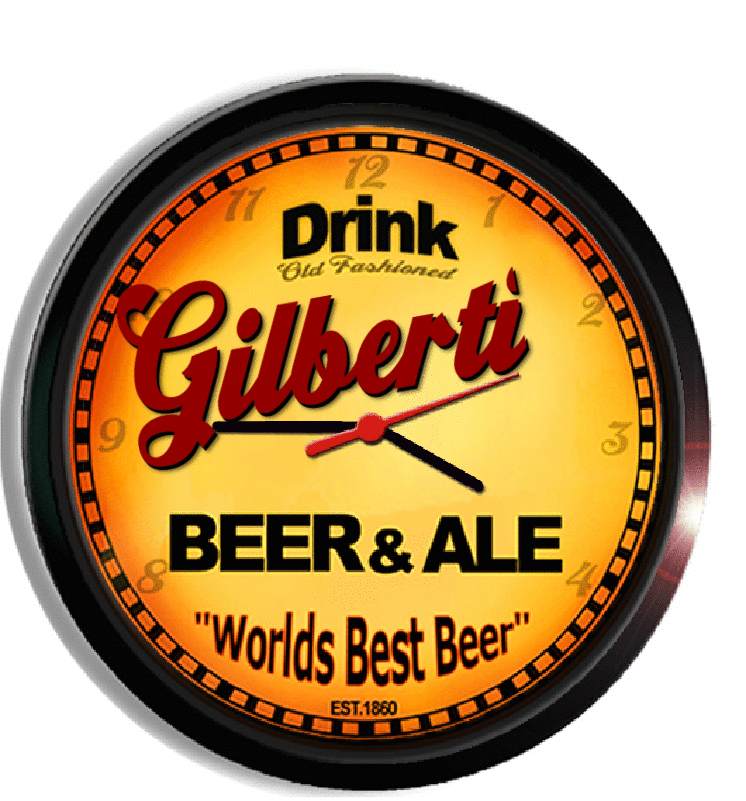 Personalized gilberti beer clock