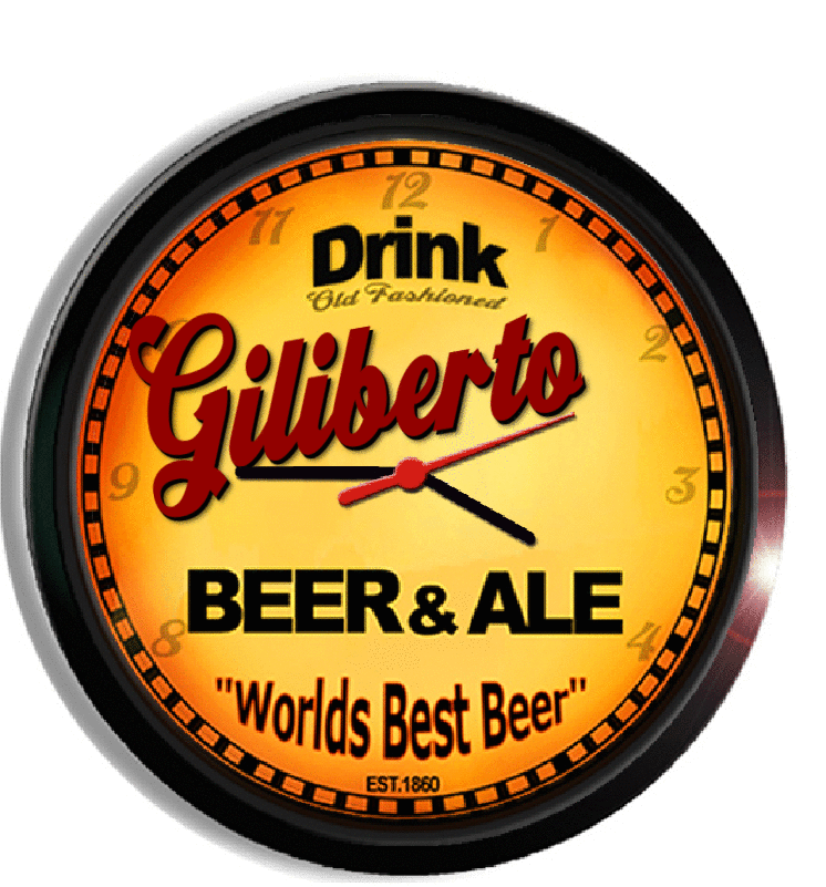 Personalized giliberto beer clock