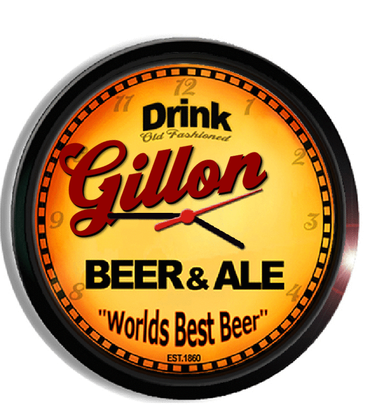 Personalized gillon beer clock