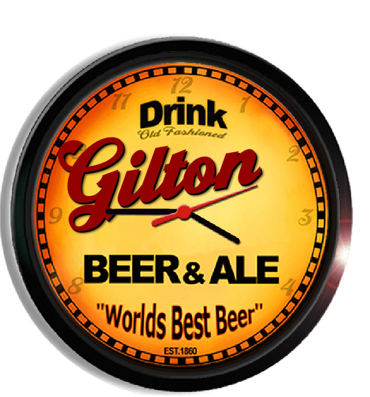 Personalized gilton beer clock