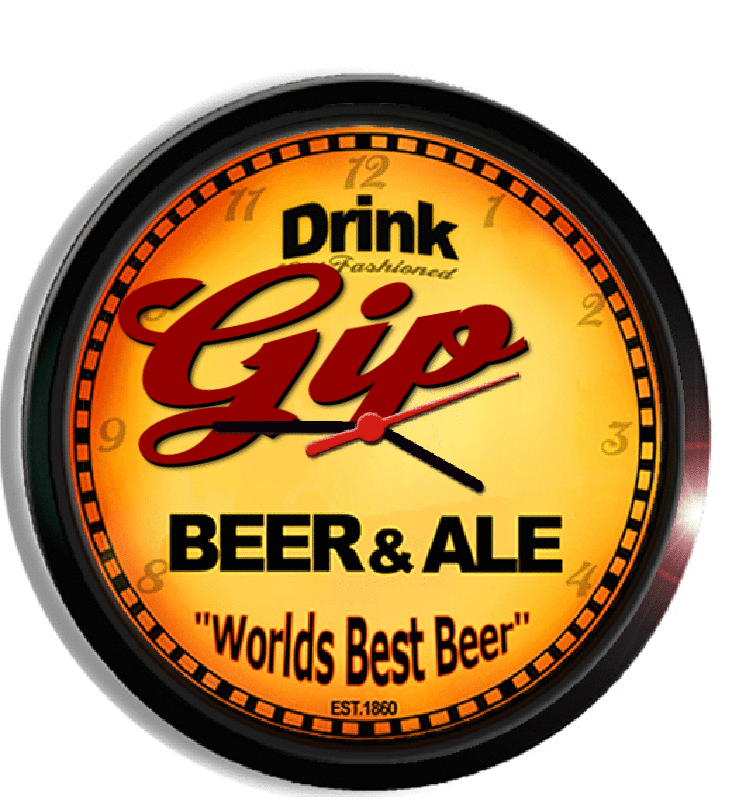 Personalized gip beer clock