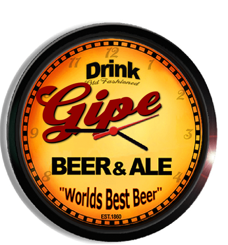 Personalized gipe beer clock