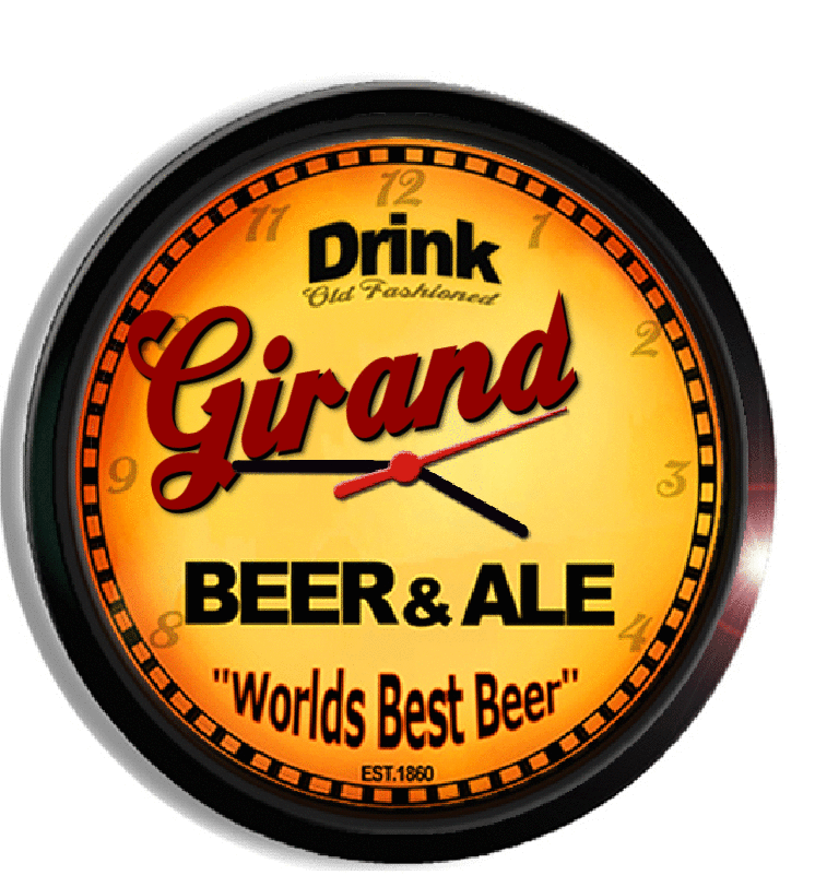 Personalized girand beer clock