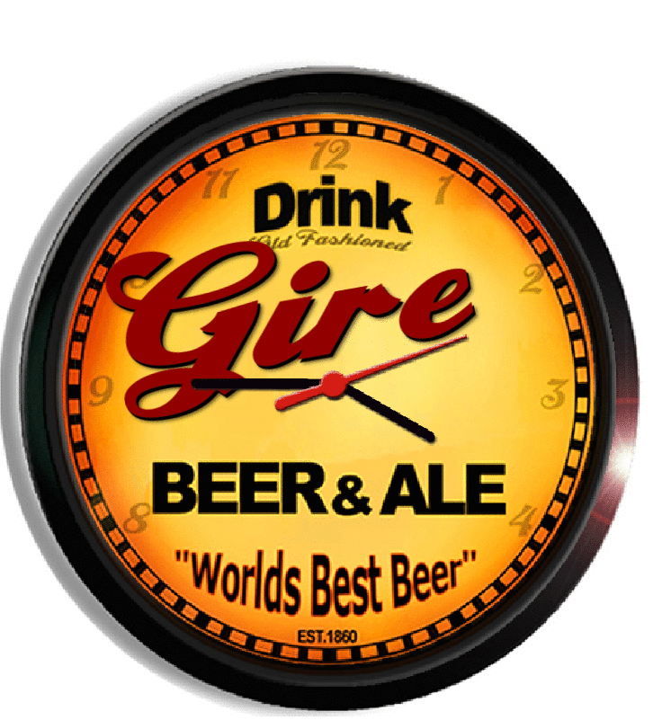 Personalized gire beer clock