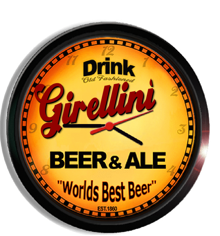 Personalized girellini beer clock